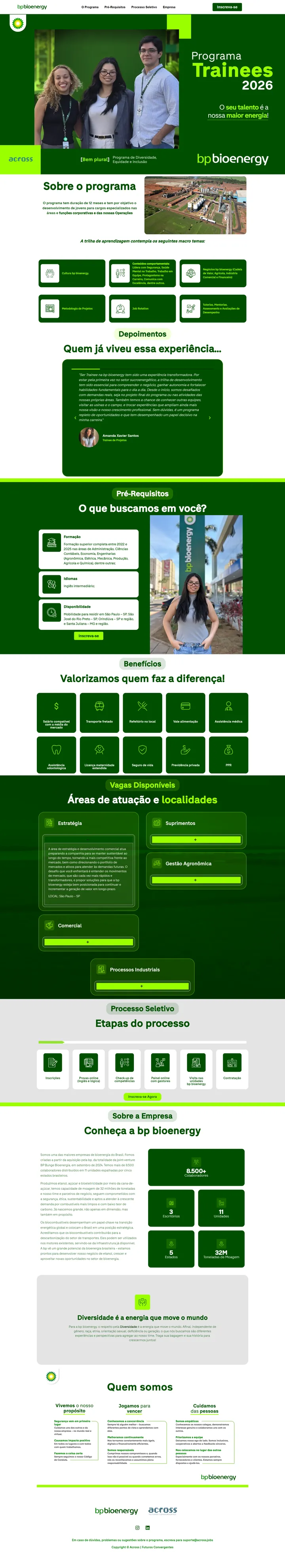 BP Bioenergy — projeto recente